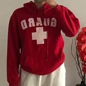 Blarix Unisex Red Official Lifeguard Hoodie